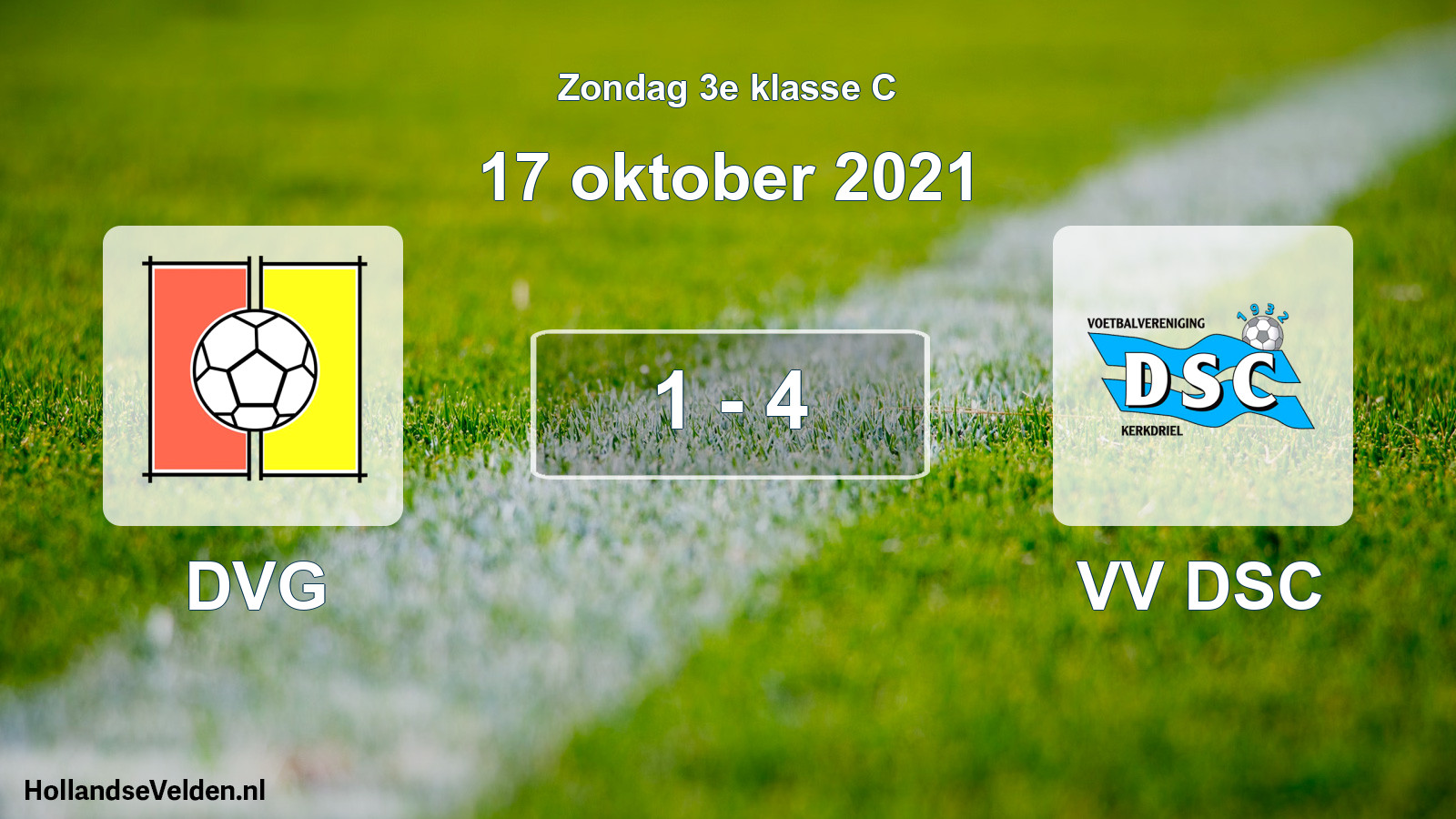 Total number of matches played: DVG - VV DSC 1 - 4 (17 October 2021)