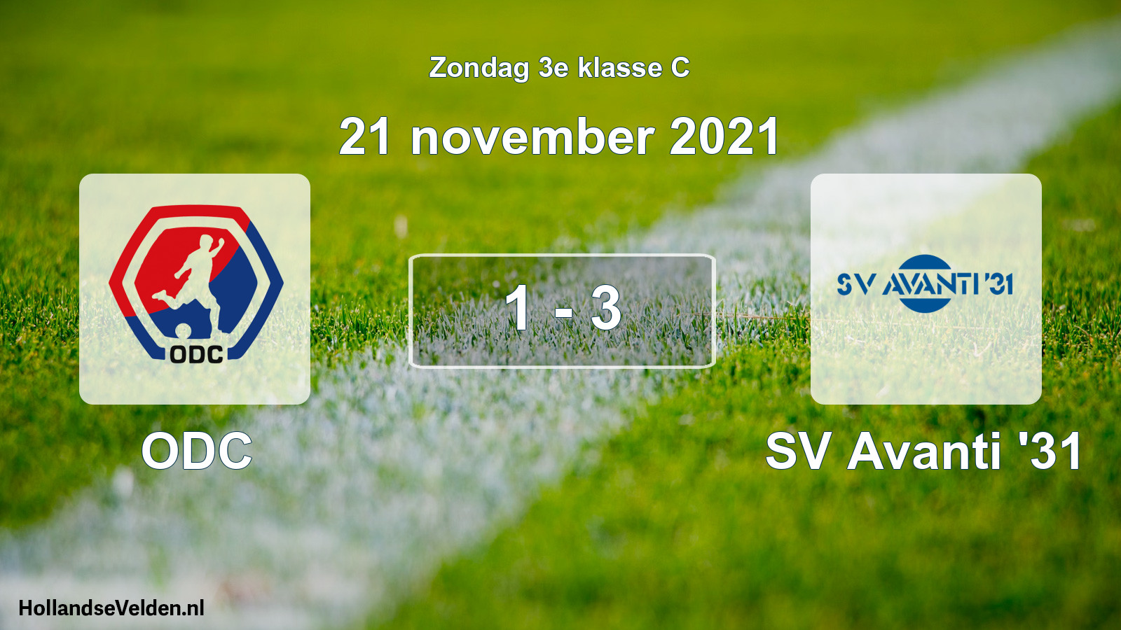 Total number of matches played: ODC - SV Avanti '31 1 - 3 (21 November 2021)