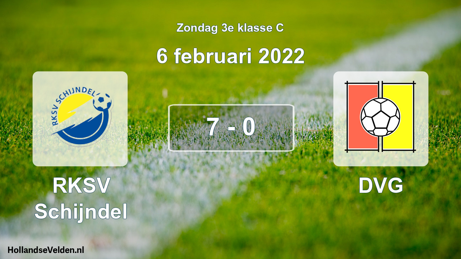 Total number of matches played: RKSV Schijndel - DVG 7 - 0 (6 February 2022)