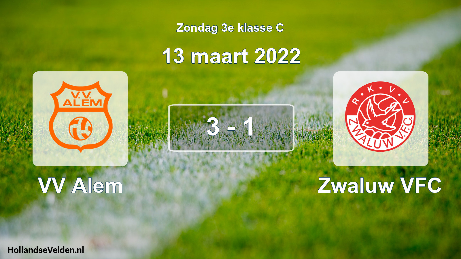 Total number of matches played: VV Alem - Zwaluw VFC 3 - 1 (13 March 2022)