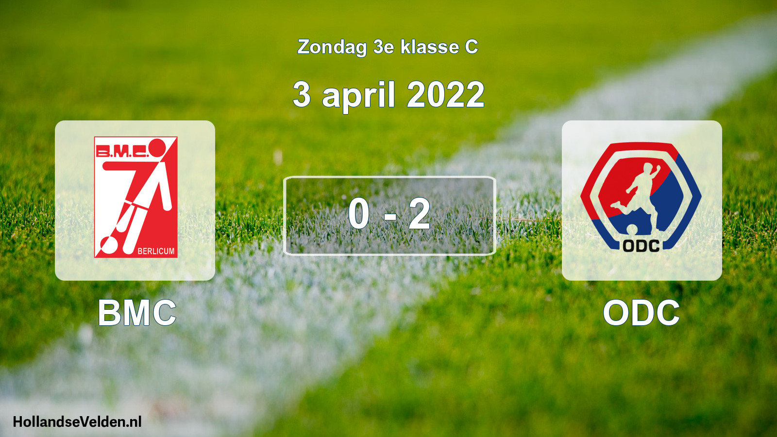 Total number of matches played: BMC - ODC 0 - 2 (3 April 2022)