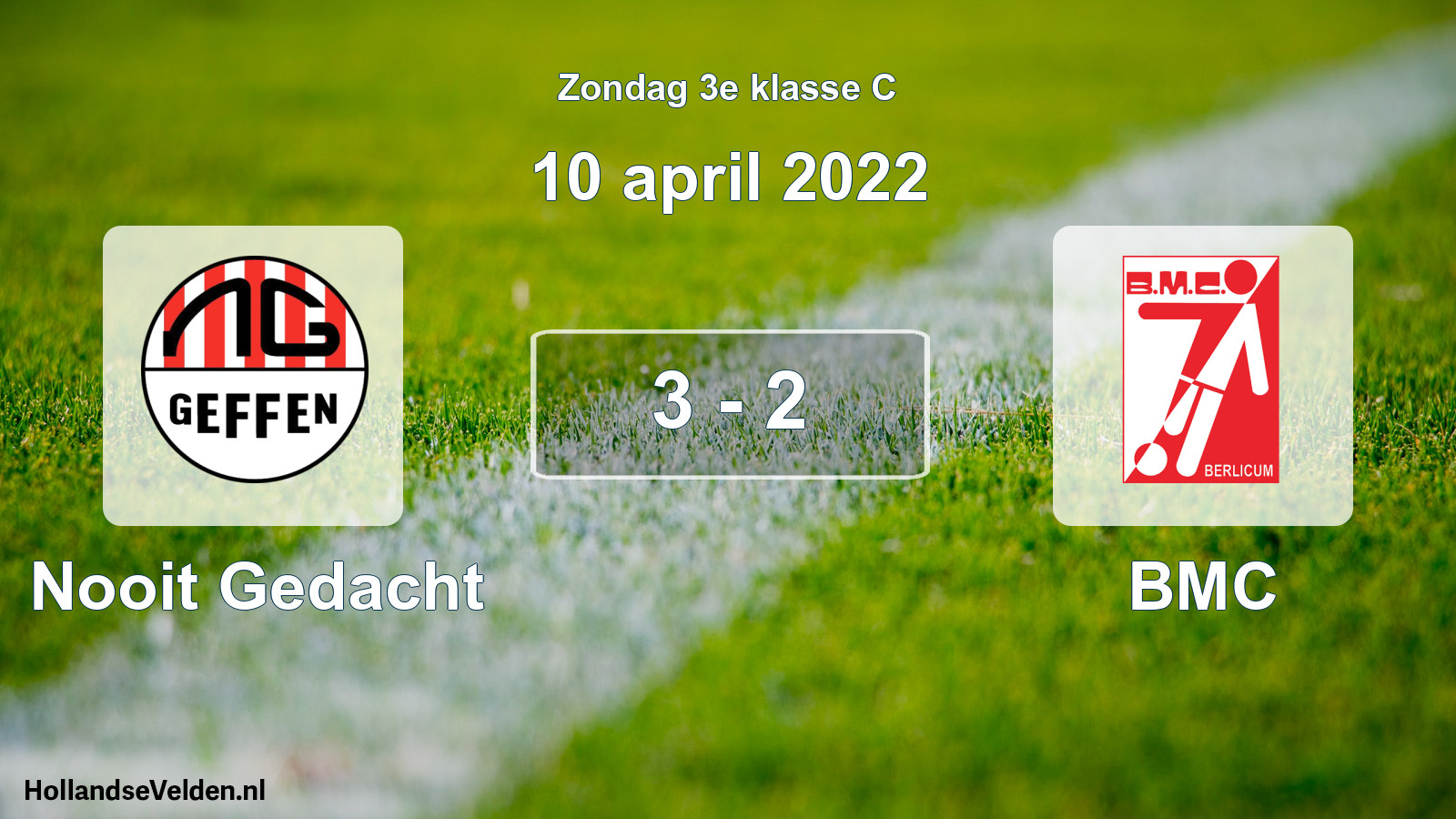 Total number of matches played: Nooit Gedacht - BMC 3 - 2 (10 April 2022)