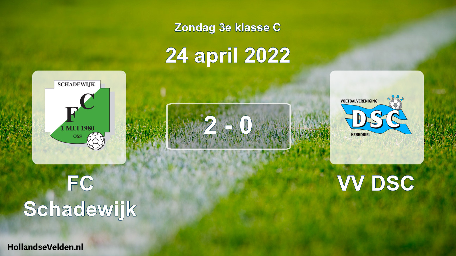 Total number of matches played: FC Schadewijk - VV DSC 2 - 0 (24 April 2022)