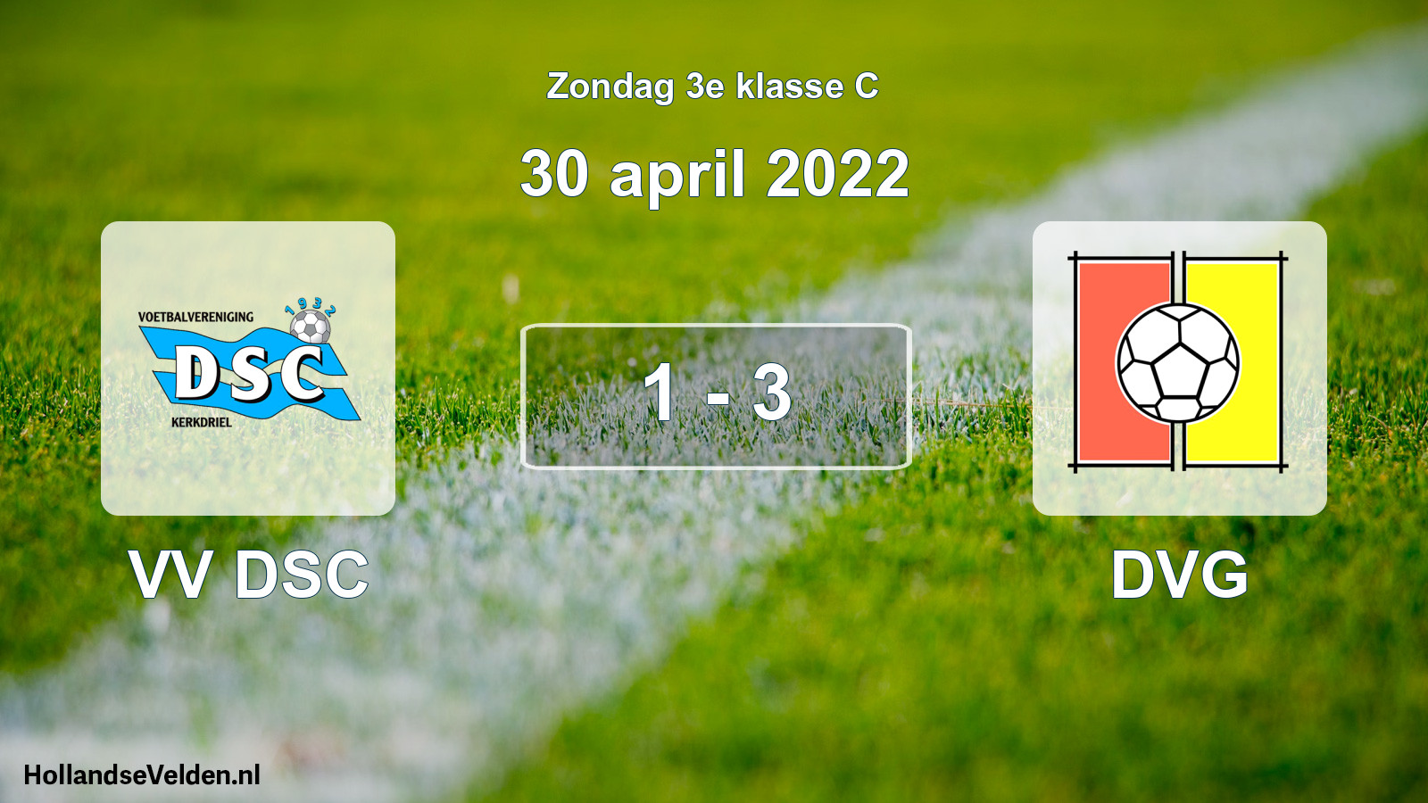 Total number of matches played: VV DSC - DVG 1 - 3 (30 April 2022)