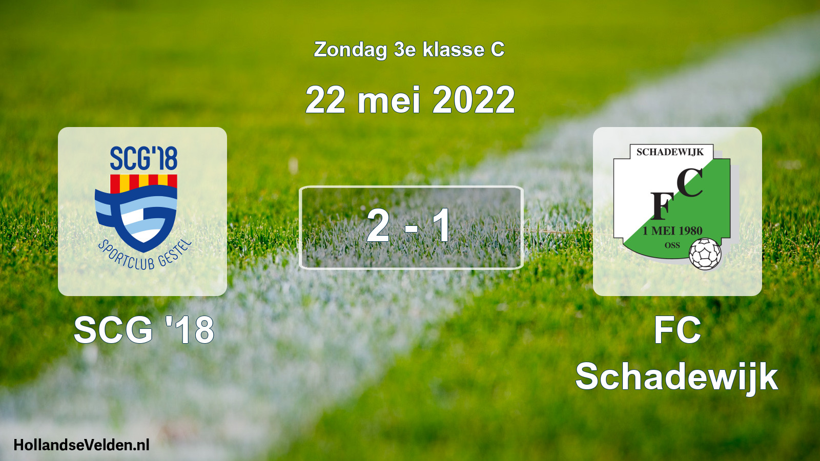 Total number of matches played: SCG '18 - FC Schadewijk 2 - 1 (22 May 2022)