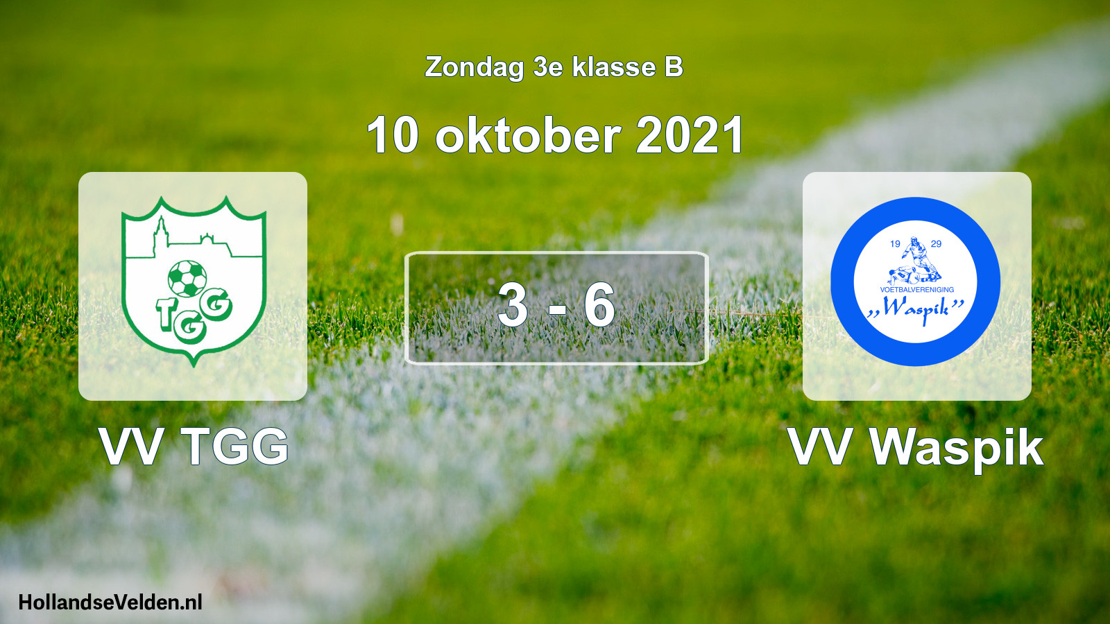 Total number of matches played: VV TGG - VV Waspik 3 - 6 (10 October 2021)