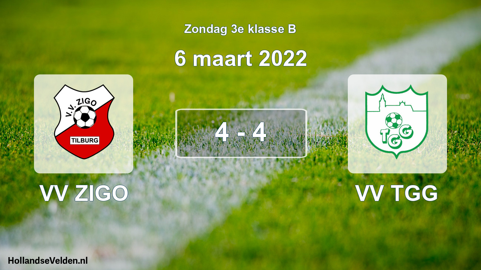 Total number of matches played: VV ZIGO - VV TGG 4 - 4 (6 March 2022)