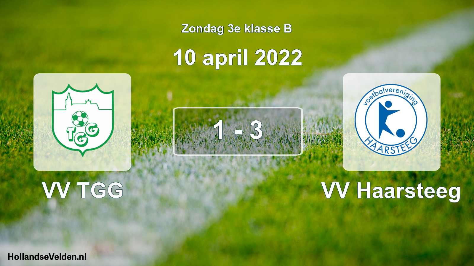 Total number of matches played: VV TGG - VV Haarsteeg 1 - 3 (10 April 2022)