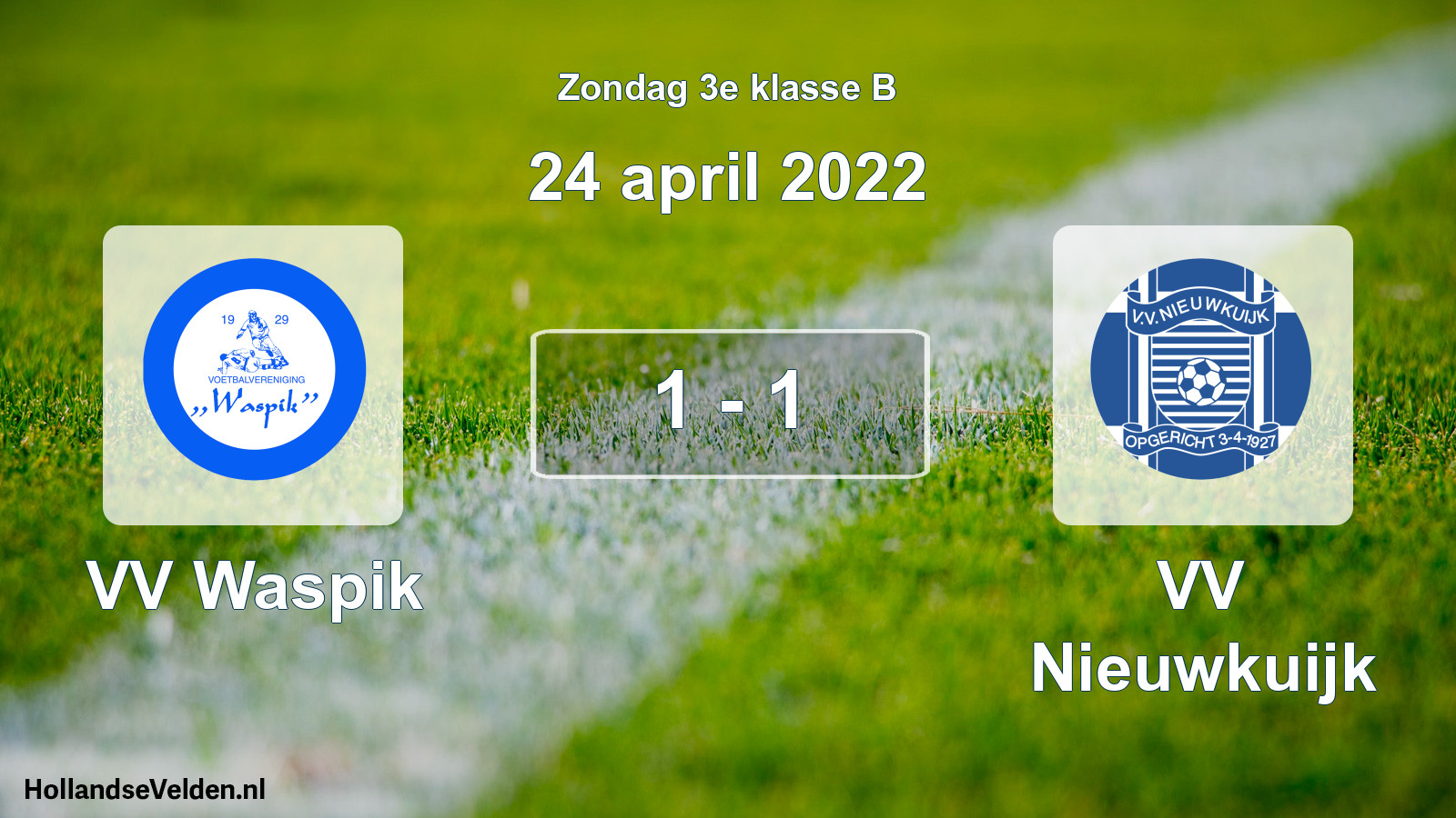 Total number of matches played: VV Waspik - VV Nieuwkuijk 1 - 1 (24 April 2022)
