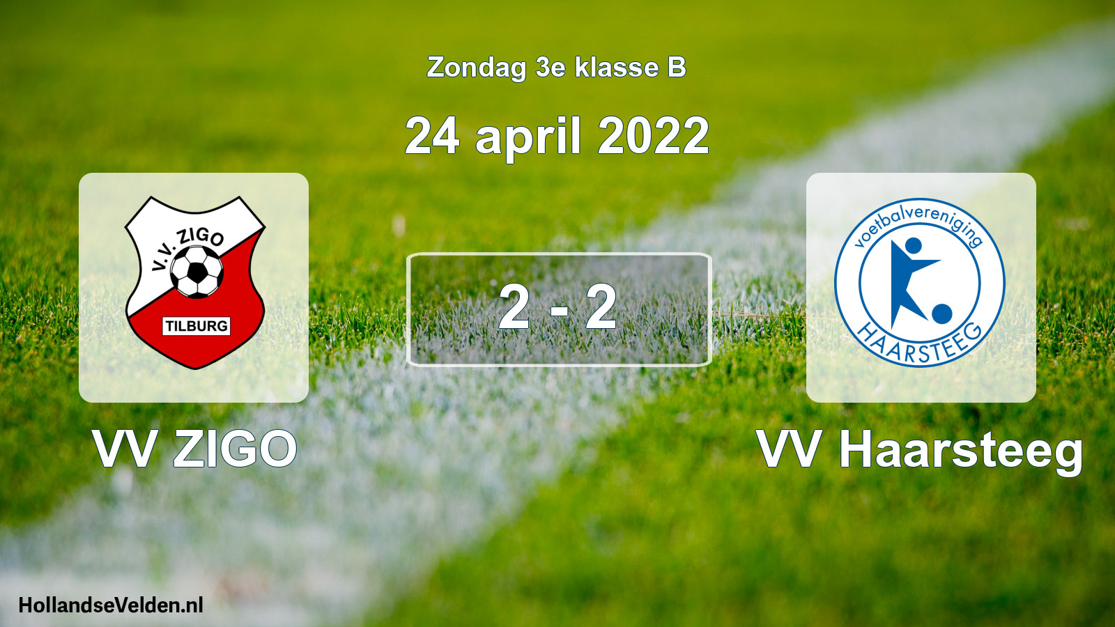 Total number of matches played: VV ZIGO - VV Haarsteeg 2 - 2 (24 April 2022)