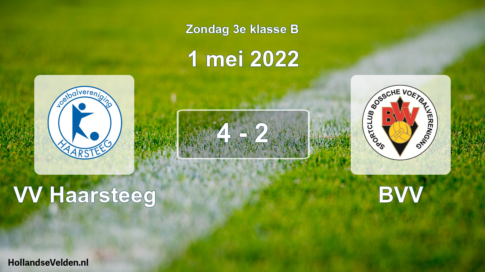 Total number of matches played: VV Haarsteeg - BVV 4 - 2 (1 May 2022)
