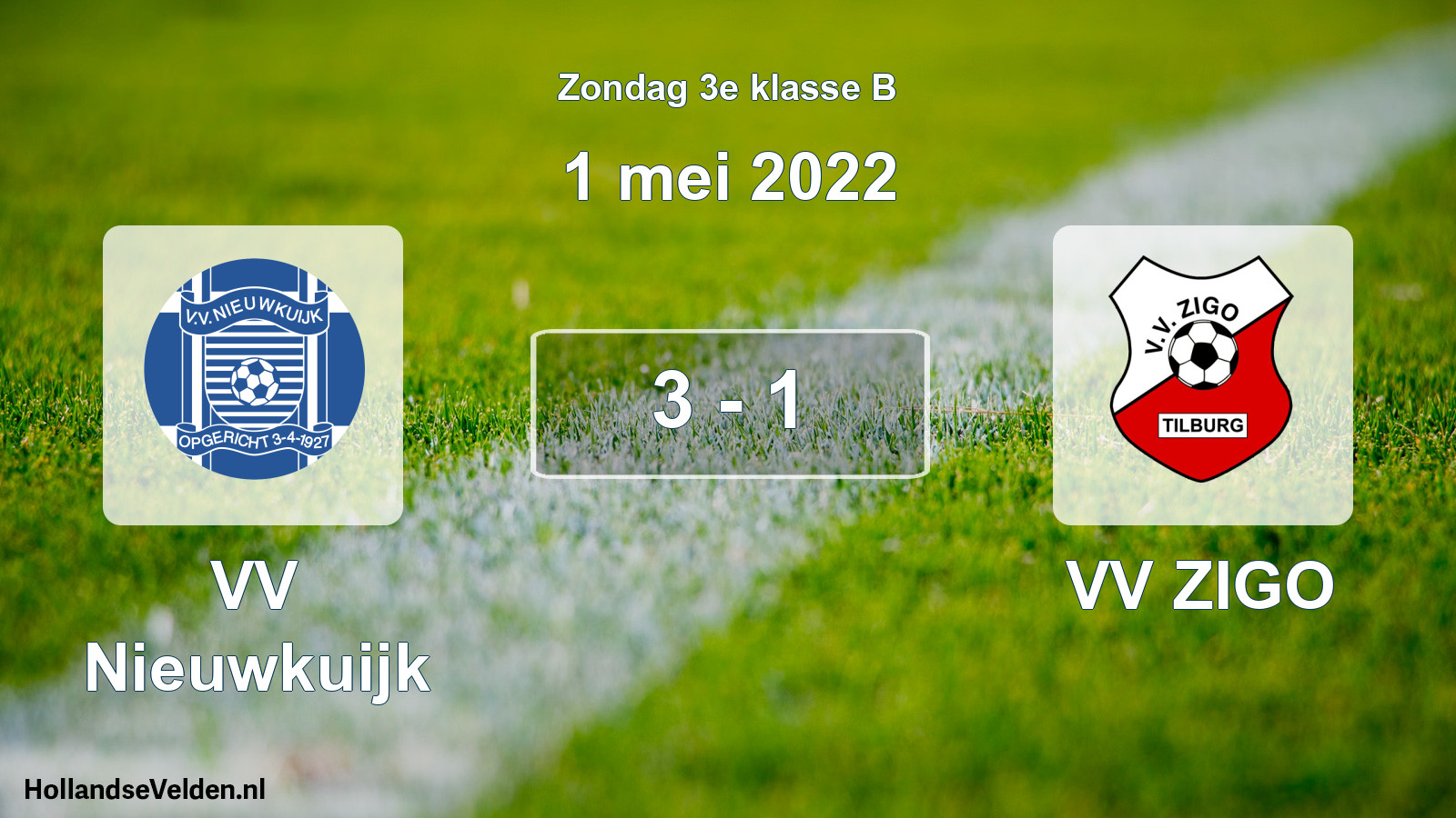 Total number of matches played: VV Nieuwkuijk - VV ZIGO 3 - 1 (1 May 2022)