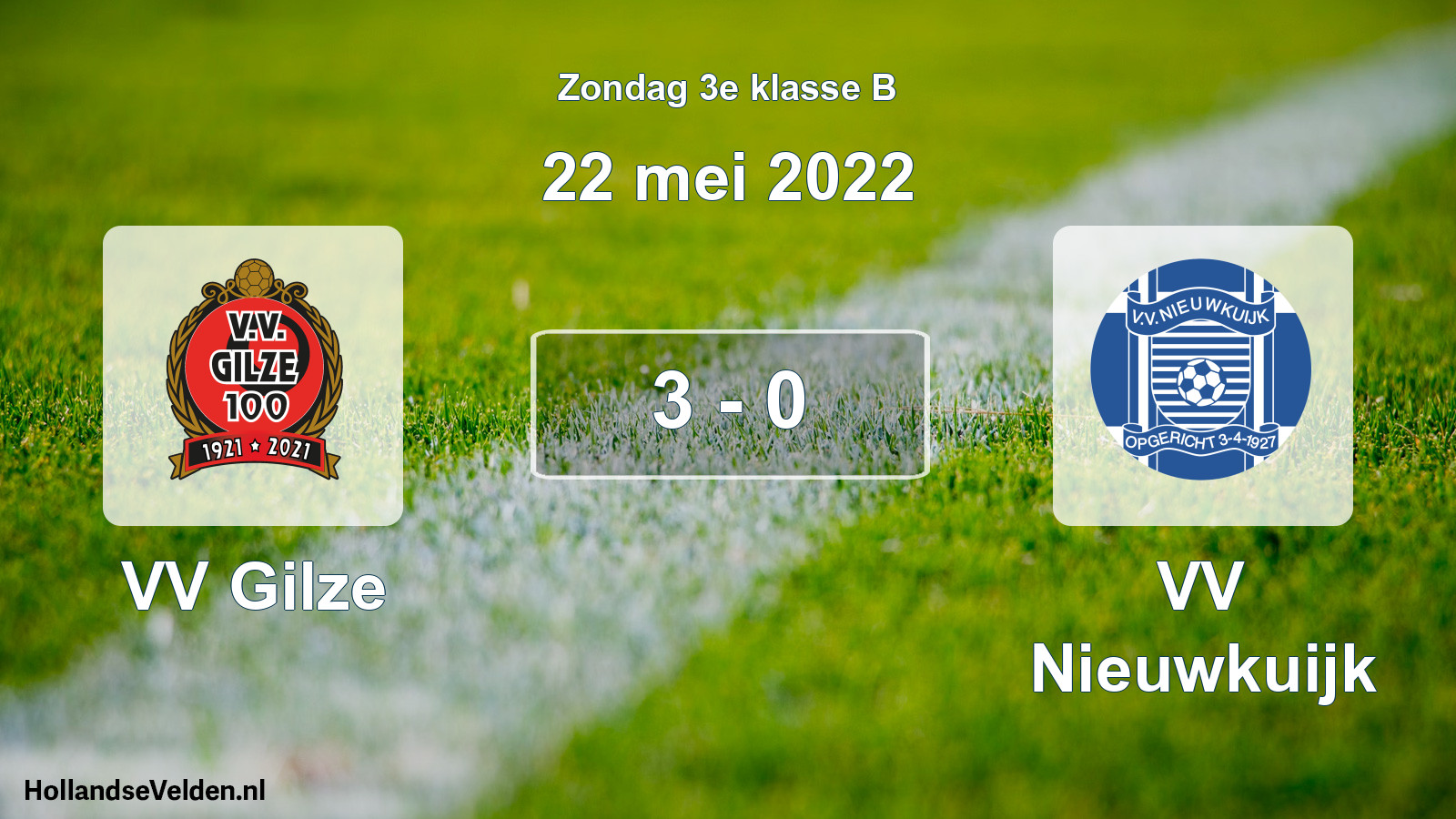 Total number of matches played: VV Gilze - VV Nieuwkuijk 3 - 0 (22 May 2022)
