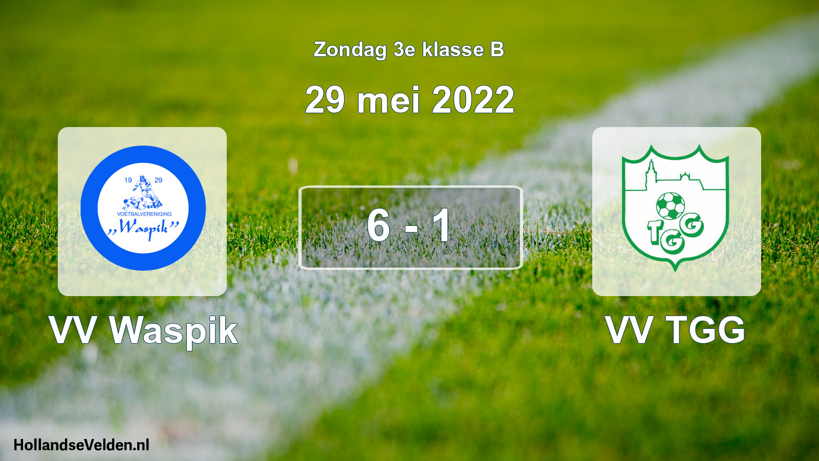 Total number of matches played: VV Waspik - VV TGG 6 - 1 (29 May 2022)