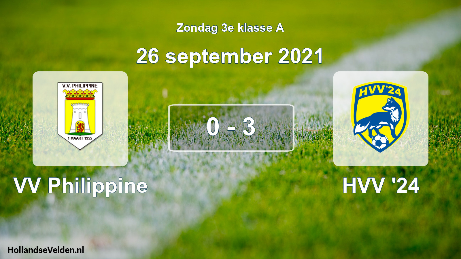 Total number of matches played: VV Philippine - HVV '24 0 - 3 (26 September 2021)