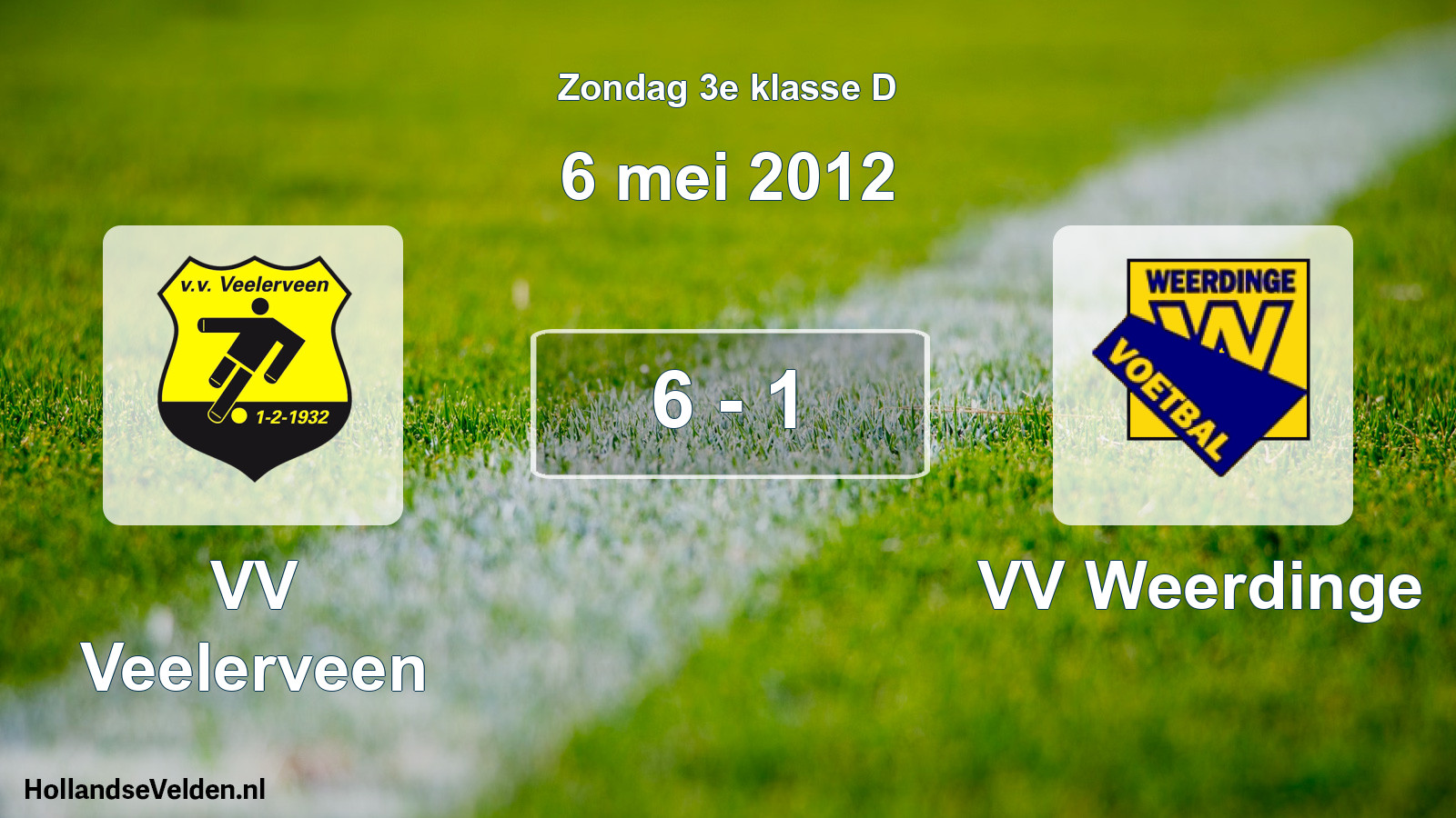 Total number of matches played: VV Veelerveen - VV Weerdinge 6 - 1 (6 May 2012)