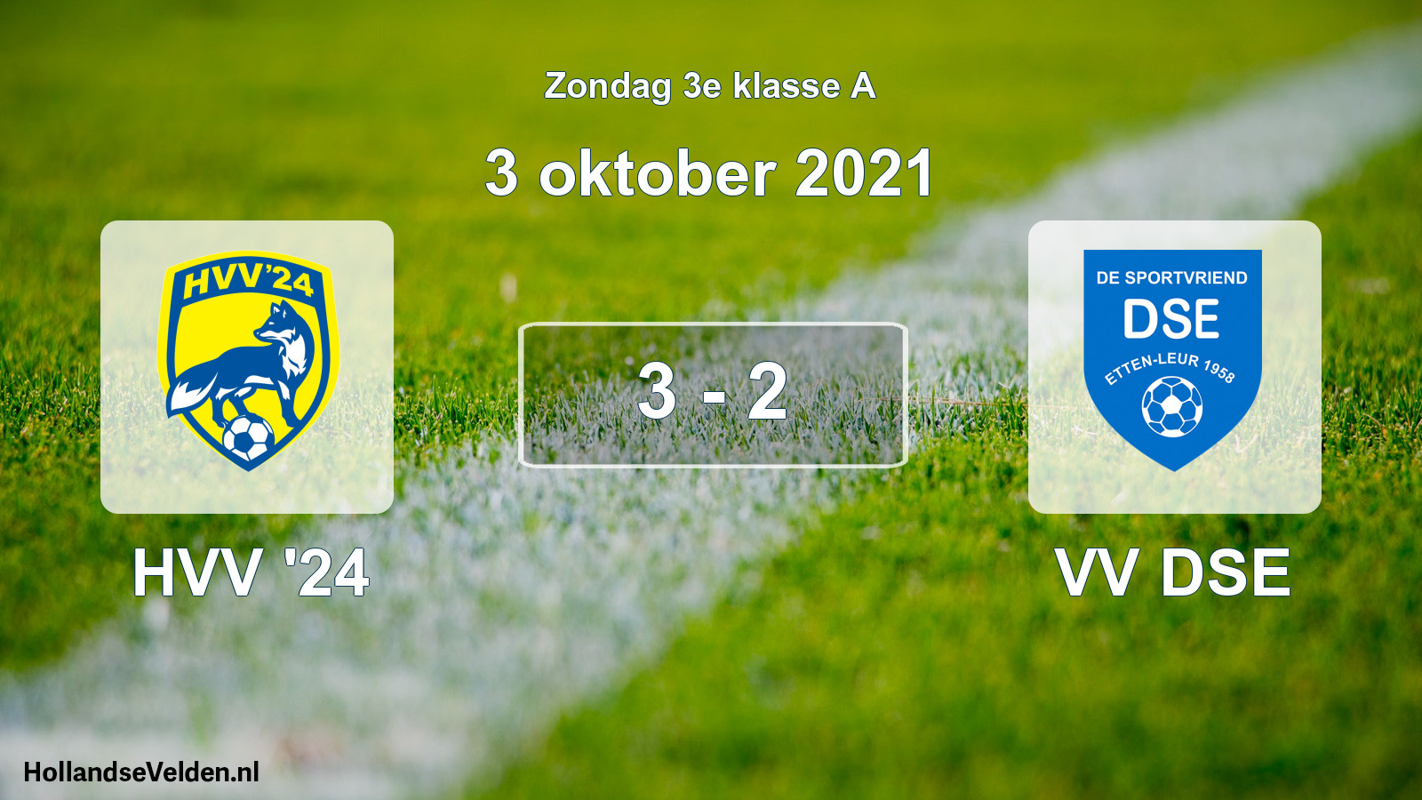 Total number of matches played: HVV '24 - VV DSE 3 - 2 (3 October 2021)