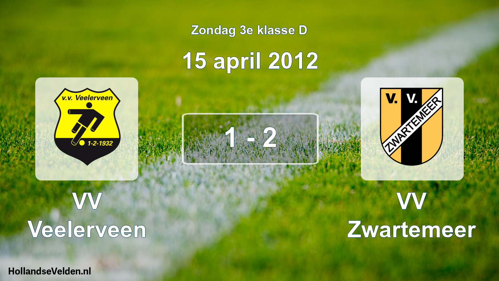 Total number of matches played: VV Veelerveen - VV Zwartemeer 1 - 2 (15 April 2012)