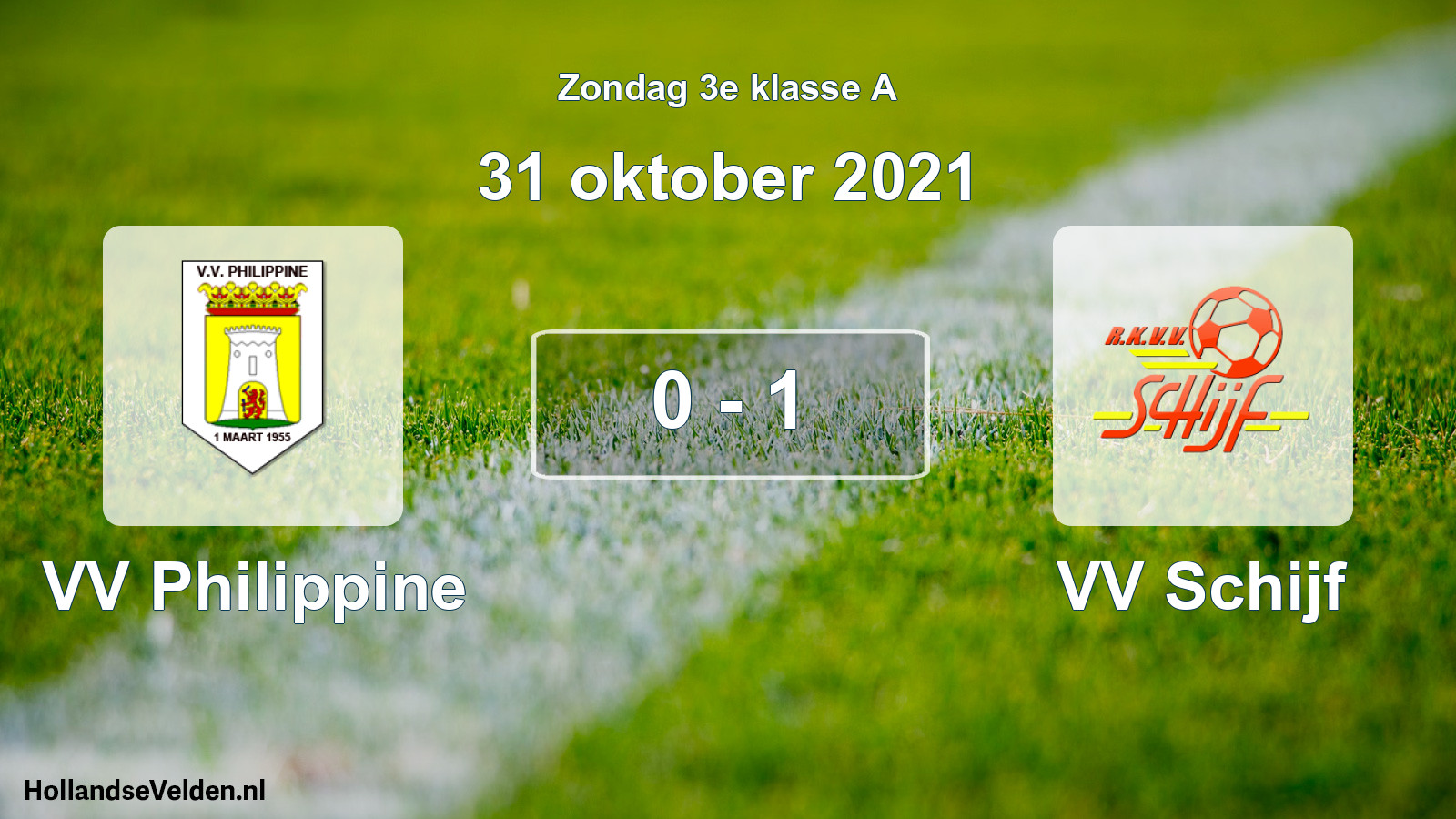 Total number of matches played: VV Philippine - VV Schijf 0 - 1 (31 October 2021)