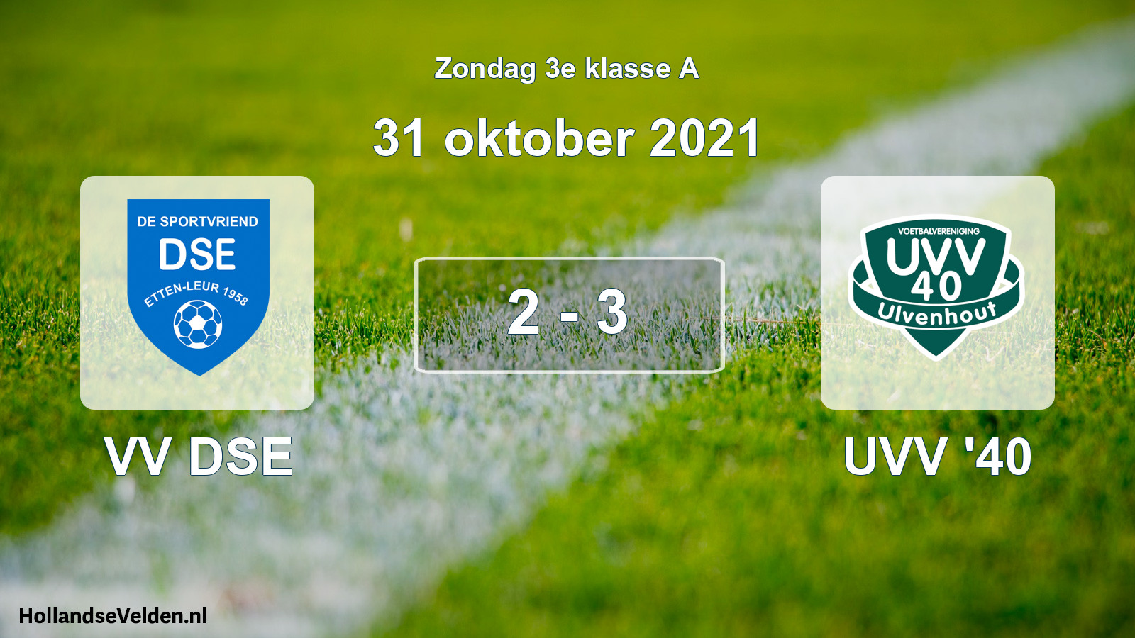 Total number of matches played: VV DSE - UVV '40 2 - 3 (31 October 2021)