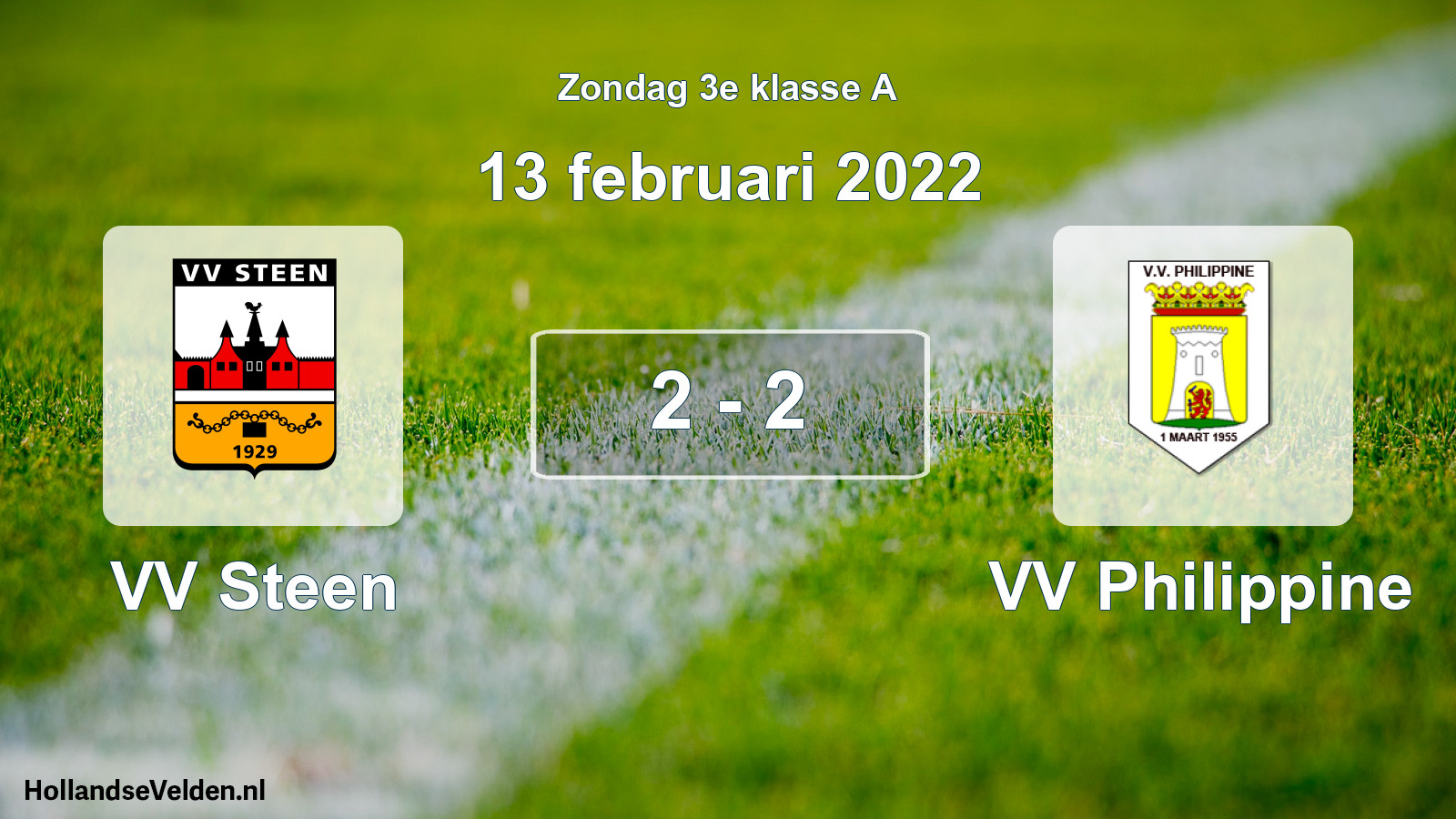 Total number of matches played: VV Steen - VV Philippine 2 - 2 (13 February 2022)