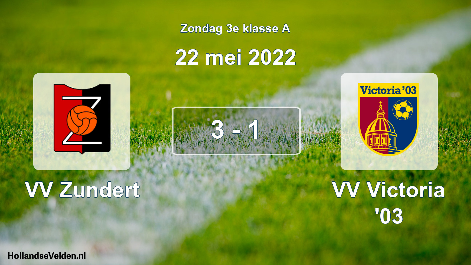 Total number of matches played: VV Zundert - VV Victoria '03 3 - 1 (22 May 2022)