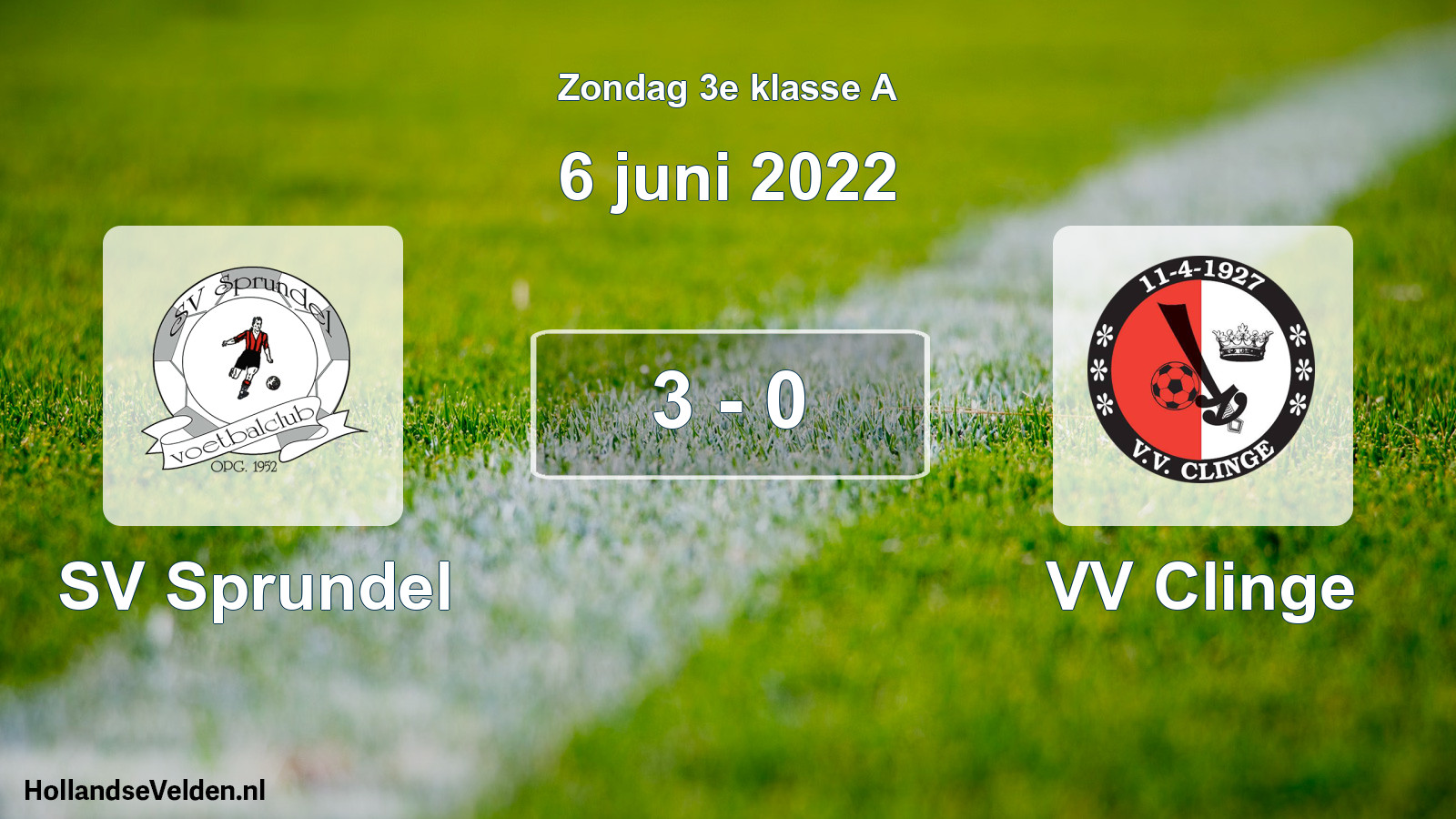 Total number of matches played: SV Sprundel - VV Clinge 3 - 0 (6 June 2022)