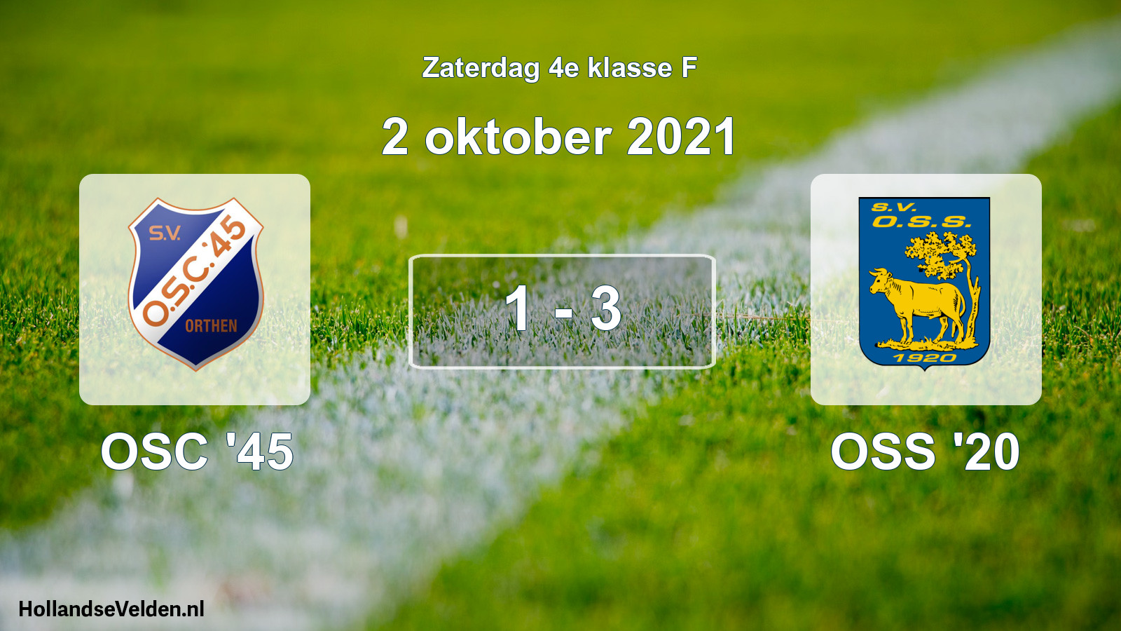Total number of matches played: OSC '45 - OSS '20 1 - 3 (2 October 2021)