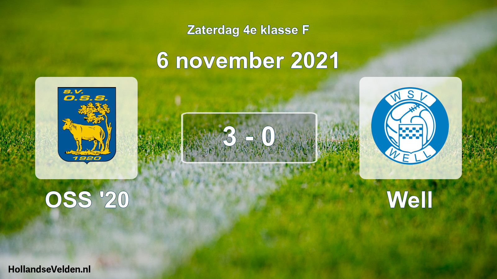 Total number of matches played: OSS '20 - Well 3 - 0 (6 November 2021)
