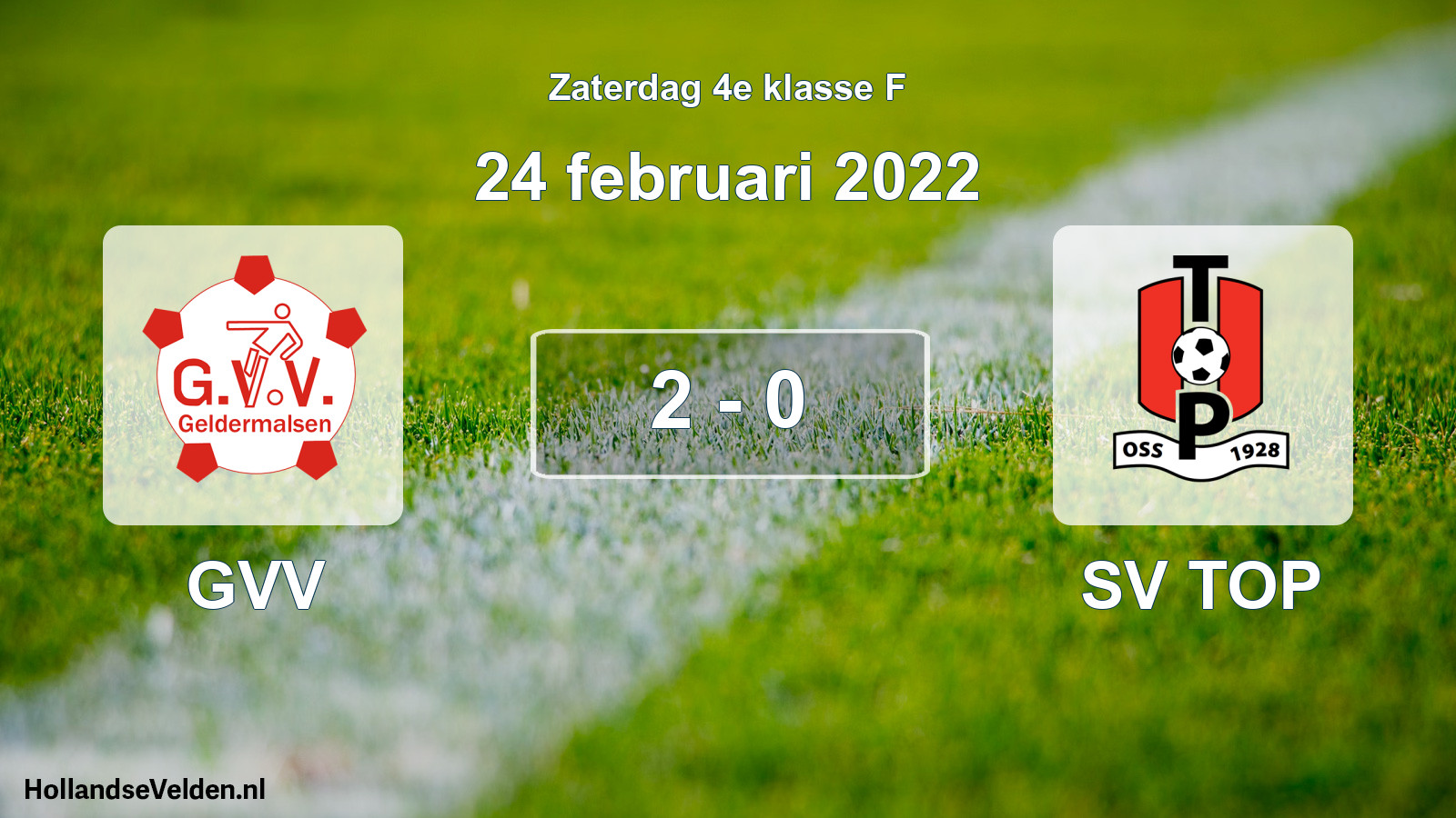 Total number of matches played: GVV - SV TOP 2 - 0 (24 February 2022)