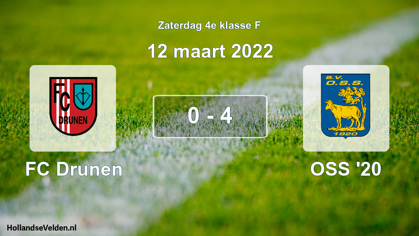 Total number of matches played: FC Drunen - OSS '20 0 - 4 (12 March 2022)
