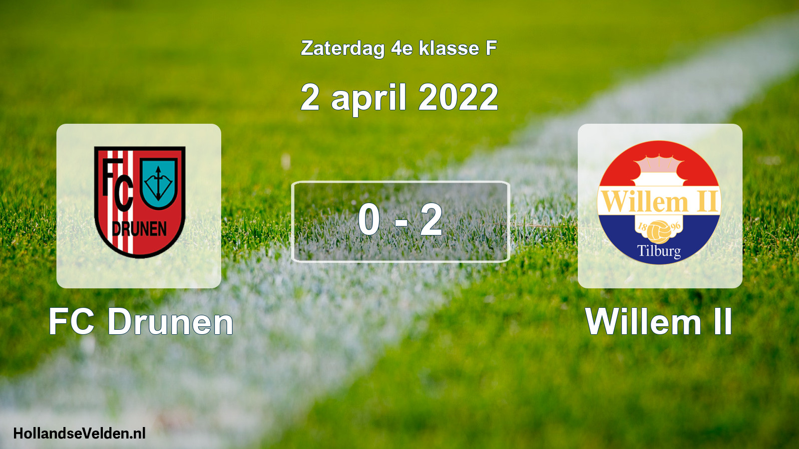 Total number of matches played: FC Drunen - Willem II 0 - 2 (2 April 2022)