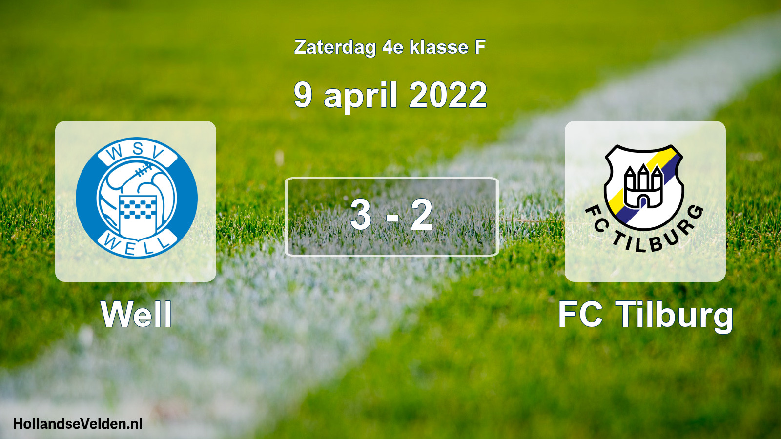 Total number of matches played: Well - FC Tilburg 3 - 2 (9 April 2022)