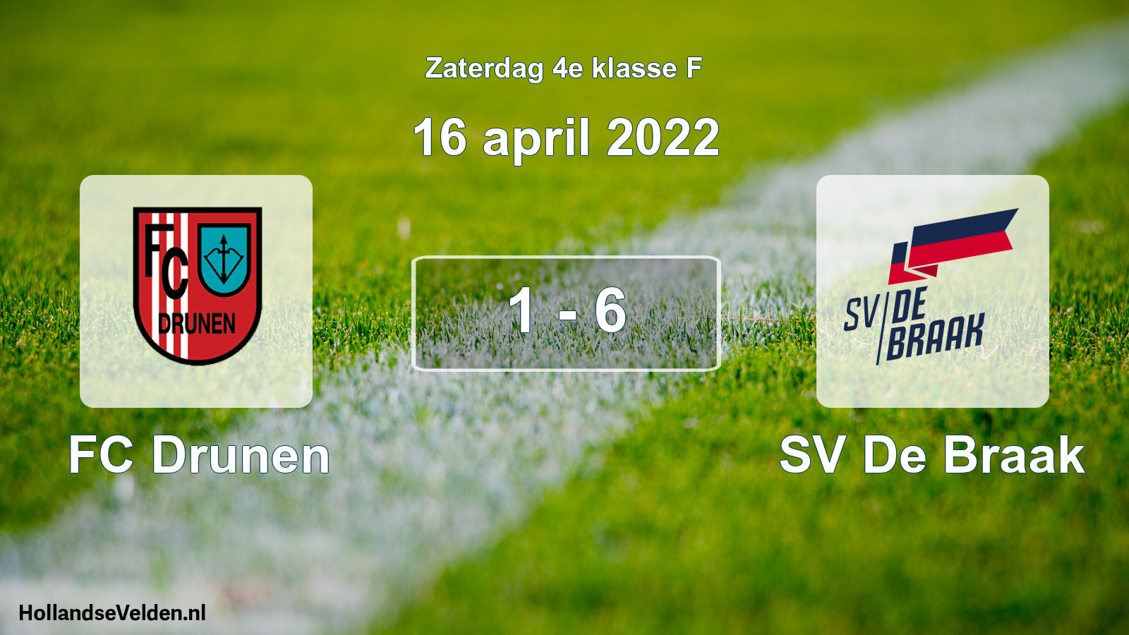 Total number of matches played: FC Drunen - SV De Braak 1 - 6 (16 April 2022)
