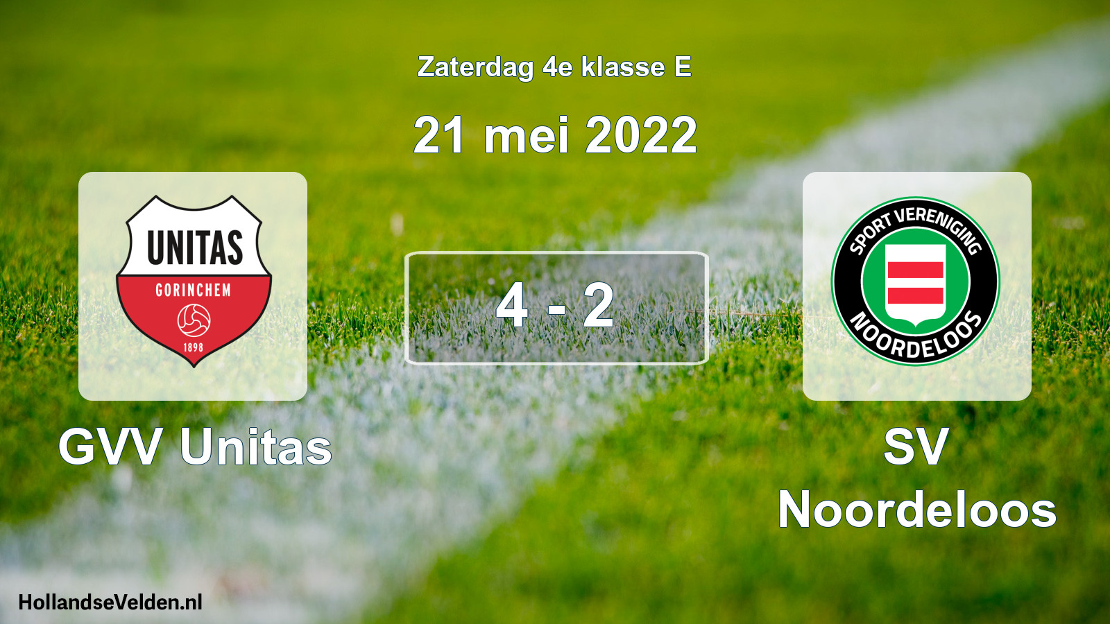 Total number of matches played: GVV Unitas - SV Noordeloos 4 - 2 (21 May 2022)