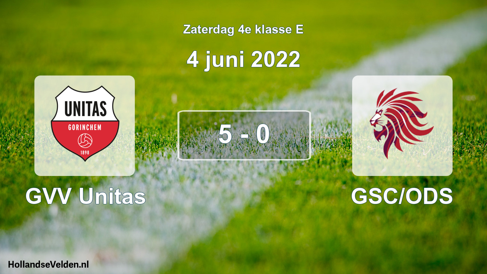 Total number of matches played: GVV Unitas - GSC/ODS 5 - 0 (4 June 2022)
