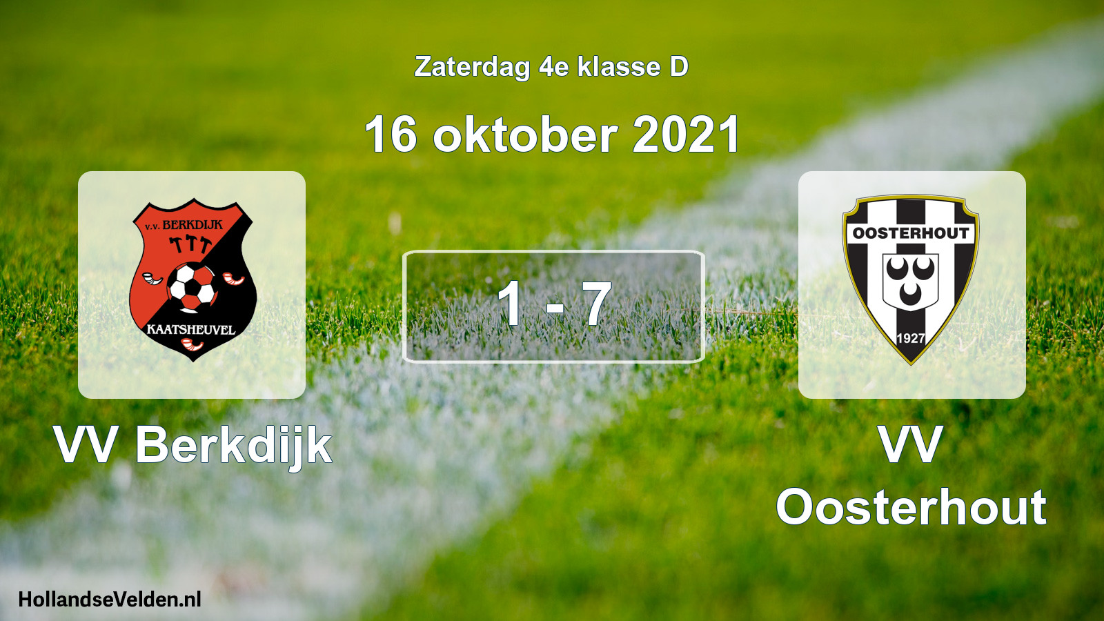 Total number of matches played: VV Berkdijk - VV Oosterhout 1 - 7 (16 October 2021)
