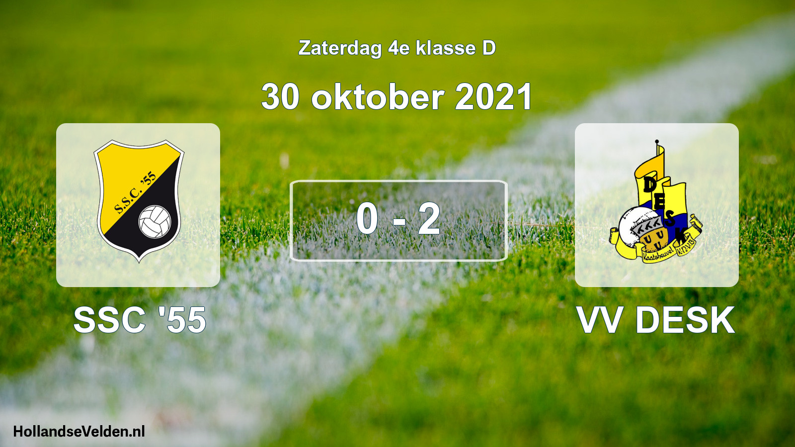Total number of matches played: SSC '55 - VV DESK 0 - 2 (30 October 2021)