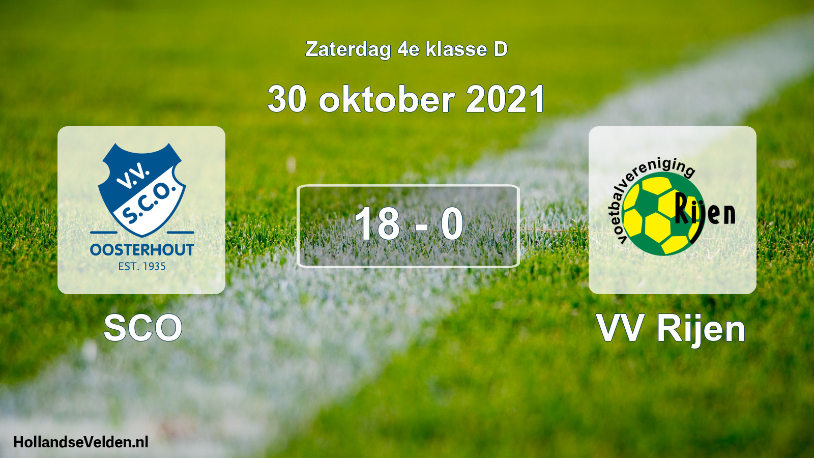Total number of matches played: SCO - VV Rijen 18 - 0 (30 October 2021)