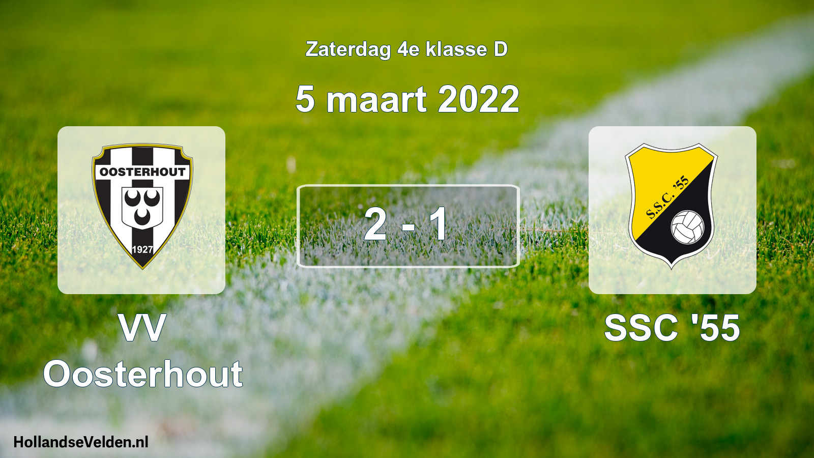 Total number of matches played: VV Oosterhout - SSC '55 2 - 1 (5 March 2022)