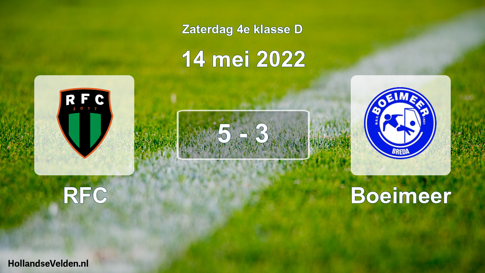 Total number of matches played: RFC - Boeimeer 5 - 3 (14 May 2022)