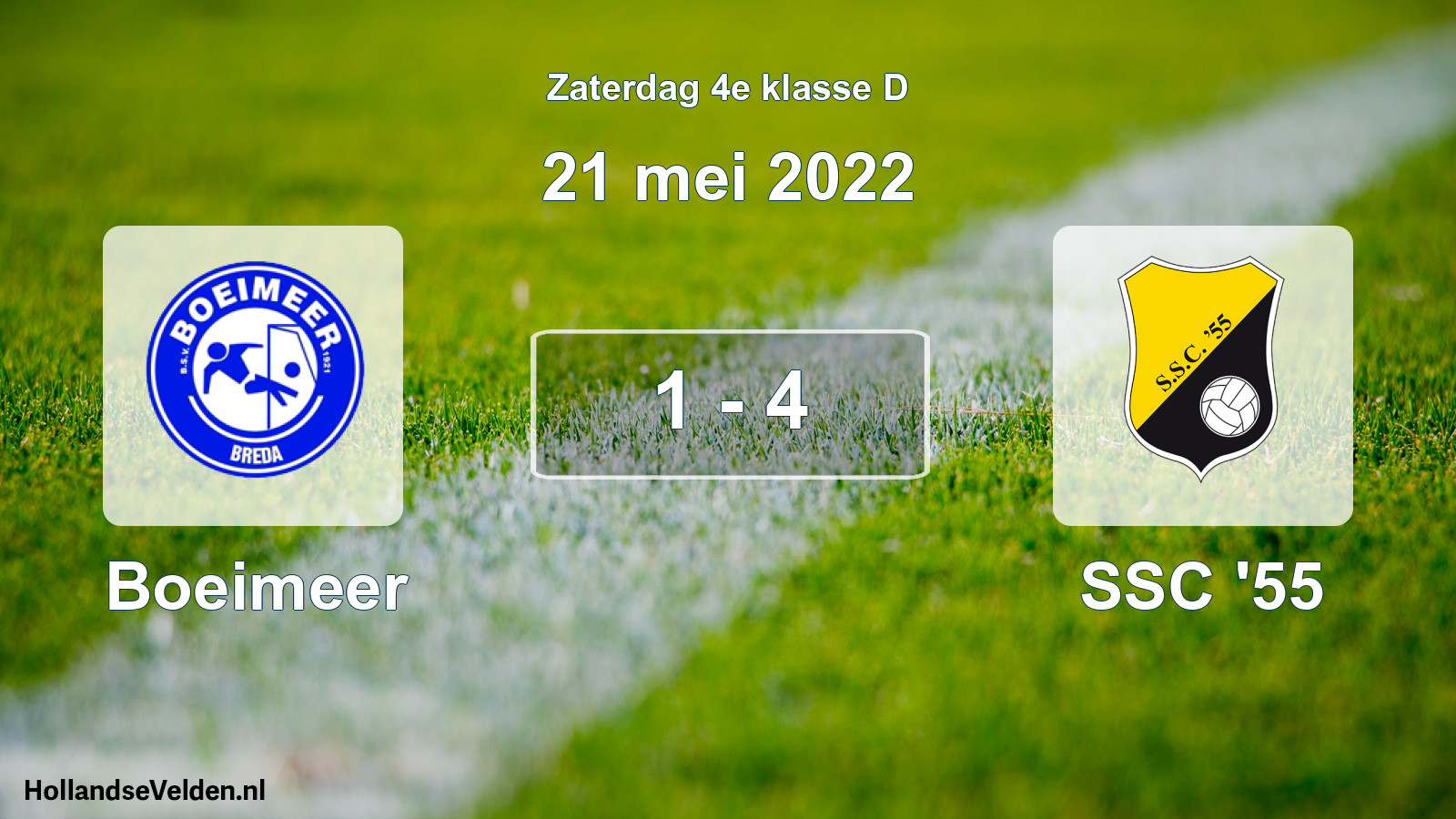 Total number of matches played: Boeimeer - SSC '55 1 - 4 (21 May 2022)