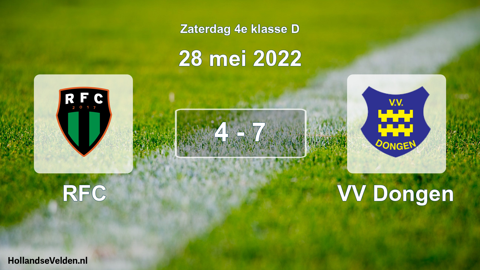 Total number of matches played: RFC - VV Dongen 4 - 7 (28 May 2022)