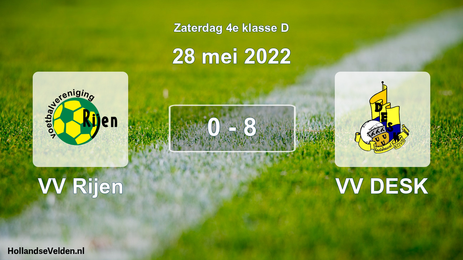 Total number of matches played: VV Rijen - VV DESK 0 - 8 (28 May 2022)