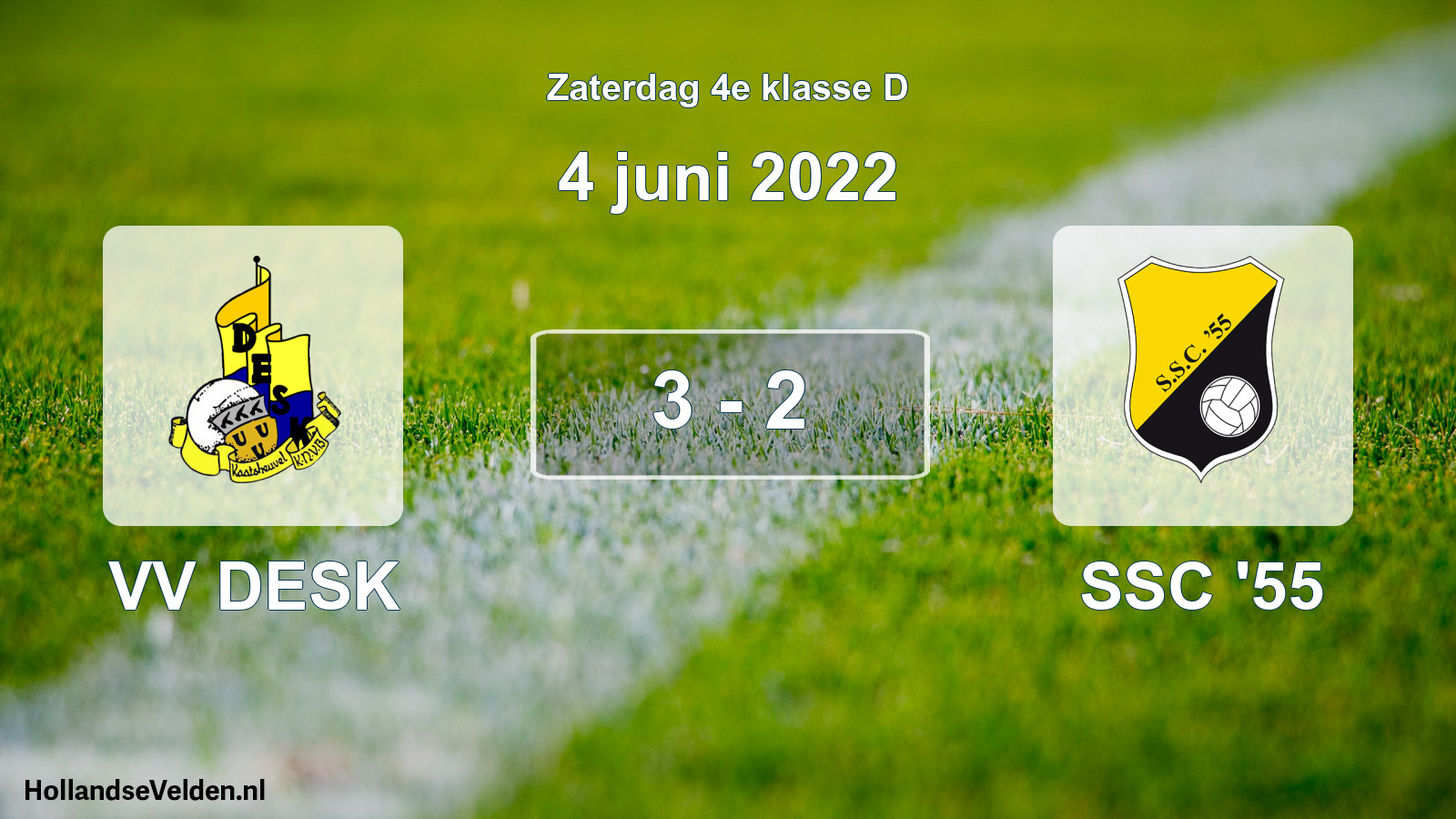 Total number of matches played: VV DESK - SSC '55 3 - 2 (4 June 2022)