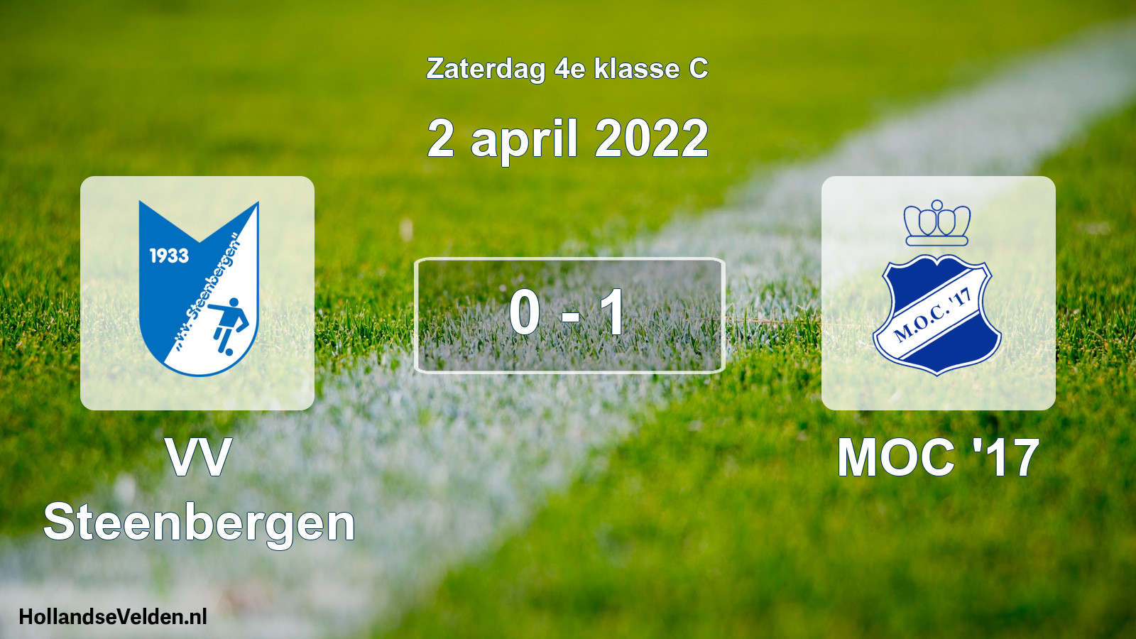 Total number of matches played: VV Steenbergen - MOC '17 0 - 1 (2 April 2022)