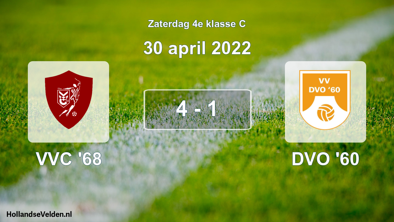 Total number of matches played: VVC '68 - DVO '60 4 - 1 (30 April 2022)