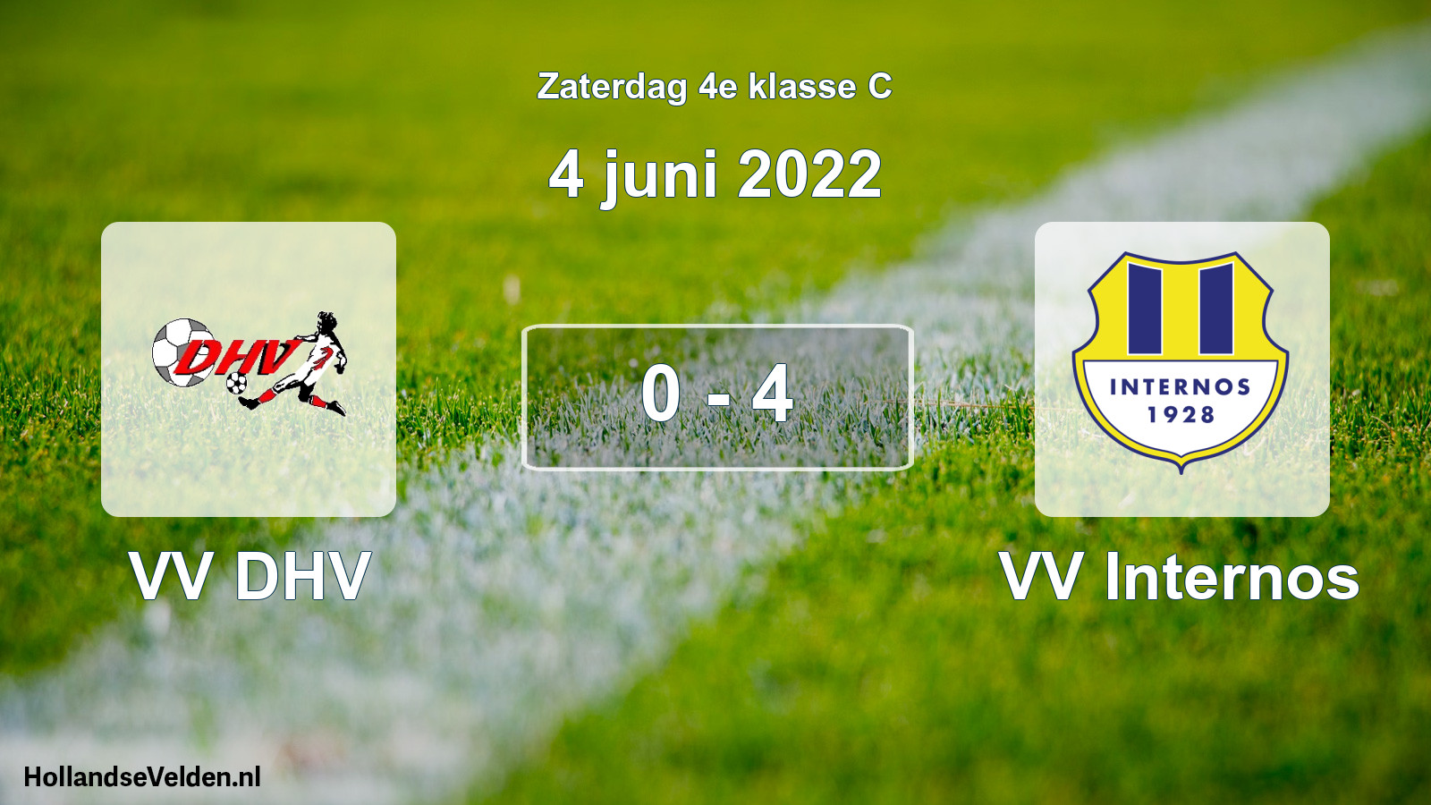 Total number of matches played: VV DHV - VV Internos 0 - 4 (4 June 2022)