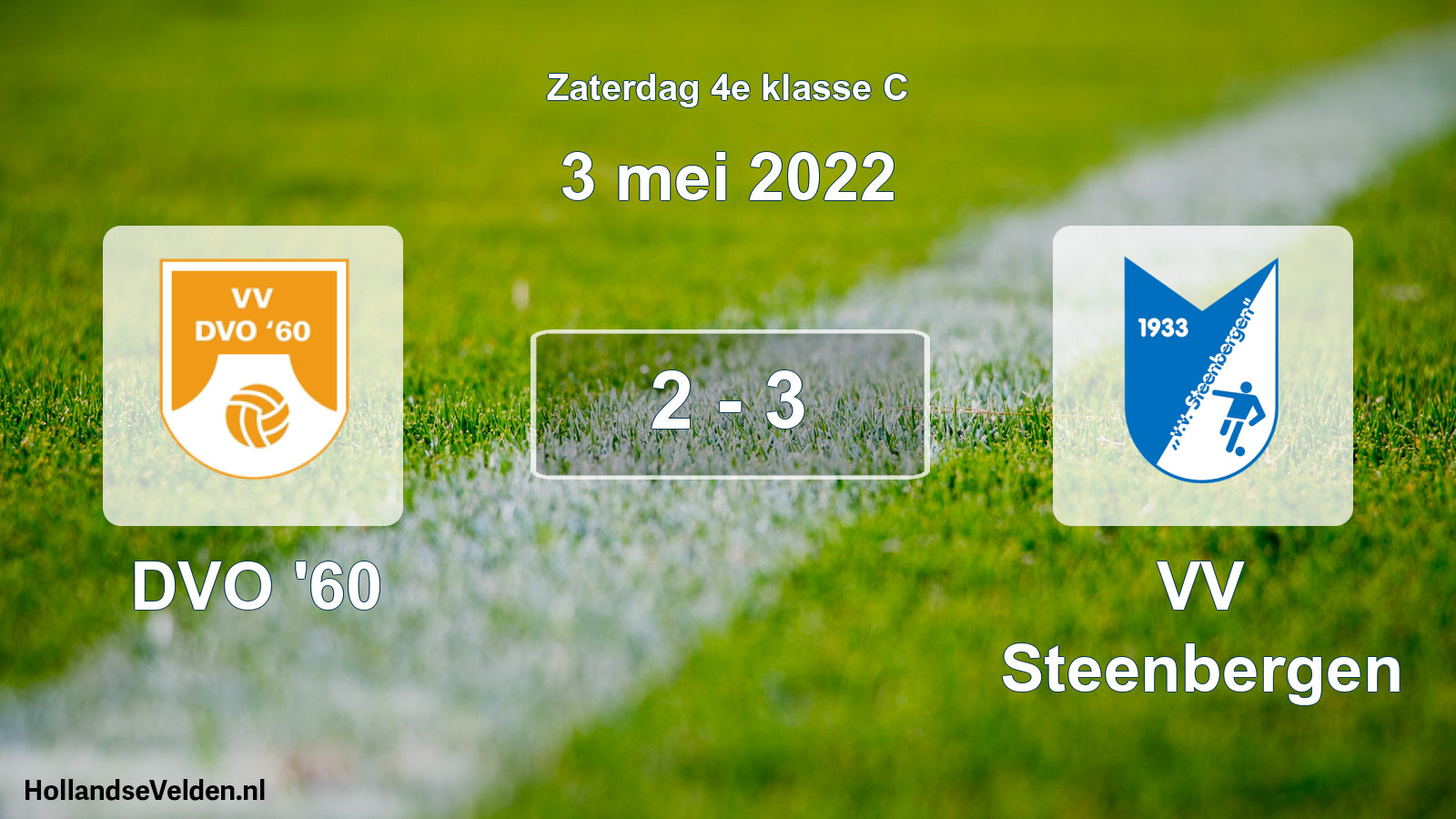 Total number of matches played: DVO '60 - VV Steenbergen 2 - 3 (3 May 2022)