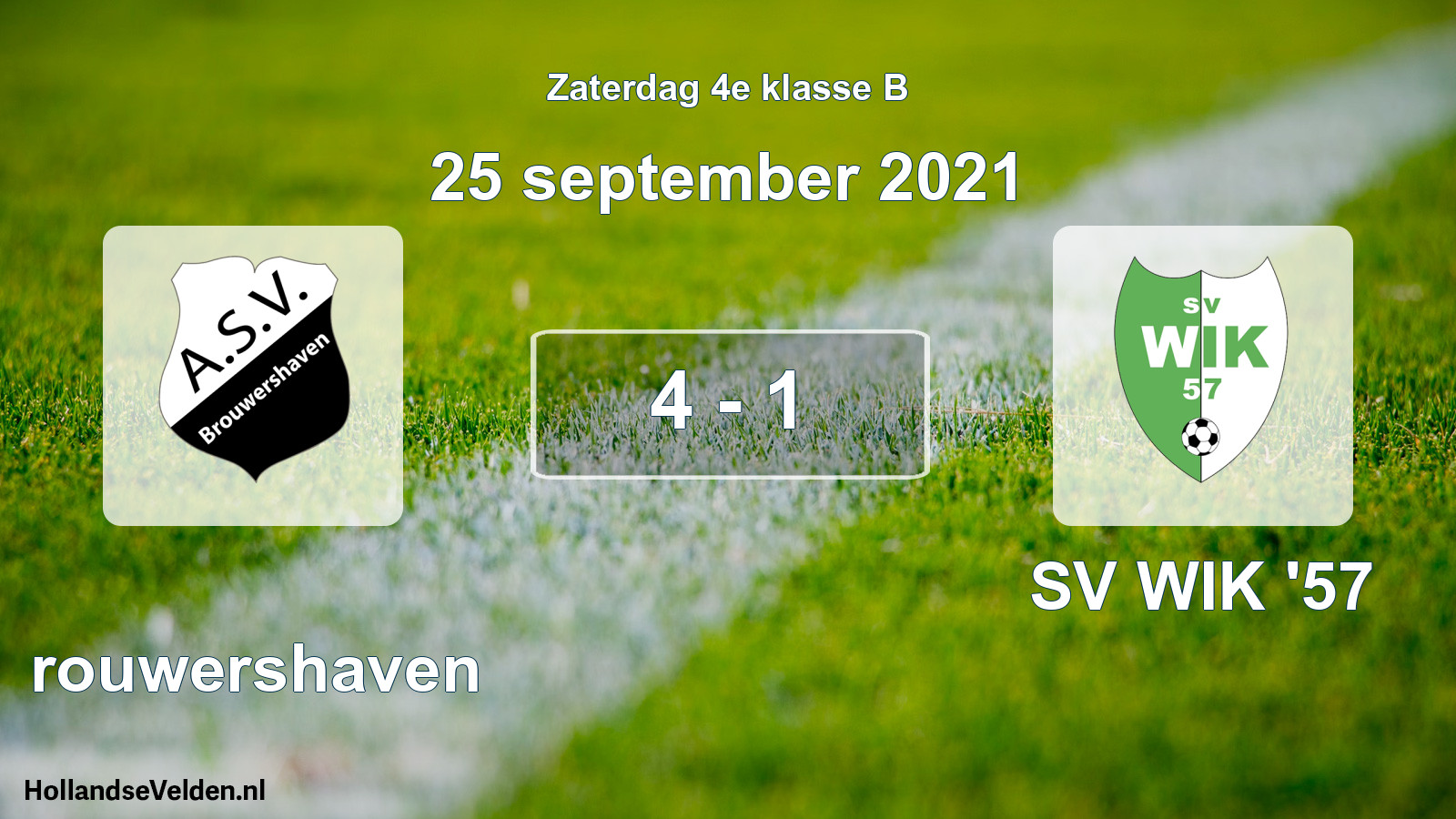 Total number of matches played: Brouwershaven - SV WIK '57 4 - 1 (25 September 2021)